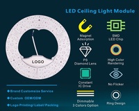 Source de lumière de remplacement pour plafonnier LED 30W 6500K PF0.6 CRI80 AC170-265V avec fixation robuste au dos pour une installation facile