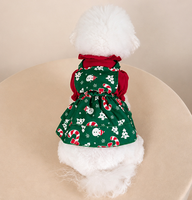 Robe de Noël pour chien, jupe rouge et verte pour animaux de compagnie de petite race, tenue de fête pour chiot, vente en gros, fabrication sur mesure, fourniture d'usine