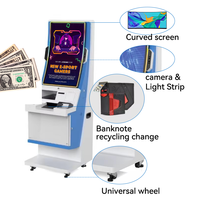 Terminal de billet de kiosque de caisse d'amusement de jeu d'adresse avec le scanner de code barres de distributeur d'argent