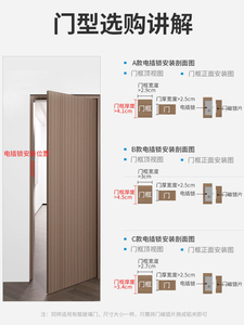 Cerradura de Puerta de Aluminio de Seis Núcleos Kob, Tipo Panel Estrecho Resistente con Llave, Tipo Inteligente y Robusto para Uso Doméstico - Product Image 4