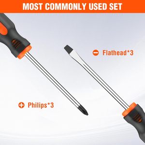 ชุดไขควง 6 ชิ้น ความแข็งสูง ชุดเครื่องมือไขควงแบบมีร่องและแบบฟิลลิปส์ - Product Image 2