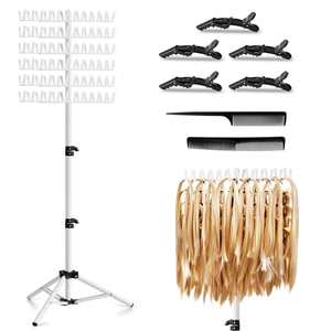 Factory Cheaper Foldable Adjustable <b>Braiding</b> Hair Rack Stand Precision-Made China Hair Storage Hair <b>Extension</b> Holder - Product Image 4