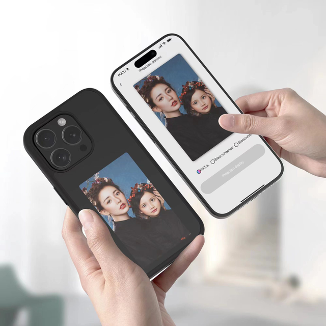 NFC Phone Case Wholesale LED Smart E-ink Screen Phone Cases PC Cover for iPhone NFC 13 14 15 16 Pro Max DIY Phone Display Case