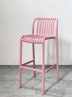 Tabouret de bar extérieur moderne en plastique vert, hauteur de comptoir, pour cuisine, hôtel et salon