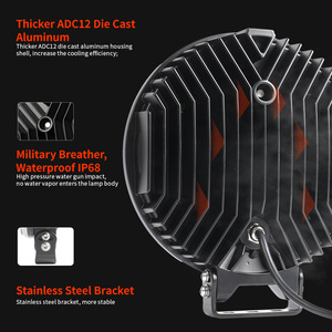 Faro <span class=keywords><strong>LED</strong></span> IP68 <span class=keywords><strong>para</strong></span> Camión de 9 Pulgadas con Encendido Dinámico, DRL Ámbar Blanco, Luz de Conducción de 260W, Foco 4x4 <span class=keywords><strong>para</strong></span> Parachoques Superior de Semirremolque - Product Image 4