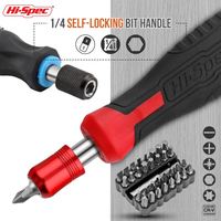 Porte-embout de tournevis magnétique à dégagement rapide de 1/4 pouces à tige hexagonale personnalisable OEM poignée en plastique finition chromée pour le bricolage