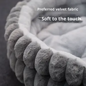 Cama para Mascotas de Terciopelo con Doble Raya, Cama Grande para Perros, Alfombra para Mascotas Transpirable y Cálida de Alta Calidad para Todas las Estaciones, Suministros para Mascotas - Product Image 4