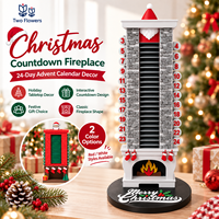 Kalender Advent Natal 24 Hari Santa Chimney Countdown Dekorasi Perapian Meja Hadiah Liburan Grosir