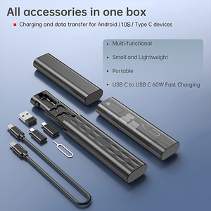 ชุดอะแดปเตอร์ OEM แบบสาย USB 50W 6A ชาร์จเร็ว พร้อมที่วางโทรศัพท์ ชุดของขวัญ<span class=keywords><strong>โปร</strong></span>โมชั่น กล่องเก็บของ พกพาสะดวก สำหรับ <span class=keywords><strong>iPhone</strong></span>/Android - Product Image 4