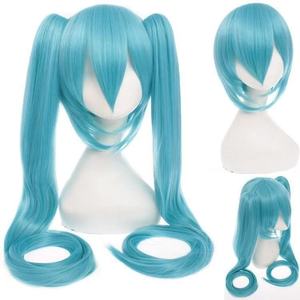 Nueva Llegada Peluca de Fibra Resistente al Calor con Red de Rosas, Rizada, Sedosa, Lisa, Ondulada, Larga, con Doble Pinza, Azul <span class=keywords><strong>Miku</strong></span> <span class=keywords><strong>Cosplay</strong></span>, 180% de Densidad - Product Image 1