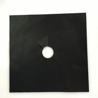 Tapis de comptoir noir AOKE, protection de table réutilisable, résistant à la chaleur, en fibre de verre, PTFE, silicone, avec poignée, épaisseur 0,2 mm, carré/rond, 1/2/3