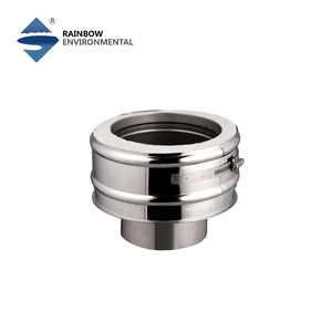 Système de cheminée en acier inoxydable à double raccordement de 5/6 pouces avec certification CE et protection contre la pluie pour poêles à <span class=keywords><strong>bois</strong></span>, à mazout et à gaz - Product Image 5