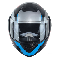 Casco Moto Modulare Flip-Up Certificato DOT ECE con Doppia Visiera in ABS e Fibbia a Sgancio Rapido