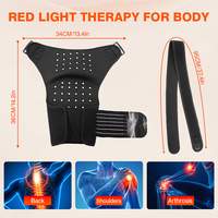 Attelle d'épaule chauffante sans fil à infrarouge et lumière rouge vibrante 660nm 850nm pour thérapie par la lumière rouge