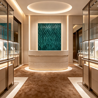 Conception d'intérieur et personnalisation de comptoirs d'exposition pour boutiques de bijoux haut de gamme