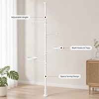 Porte-manteau d'intérieur moderne, tringle à tension métallique réglable, jardinière verticale suspendue, gain de place, décoration maison et jardin
