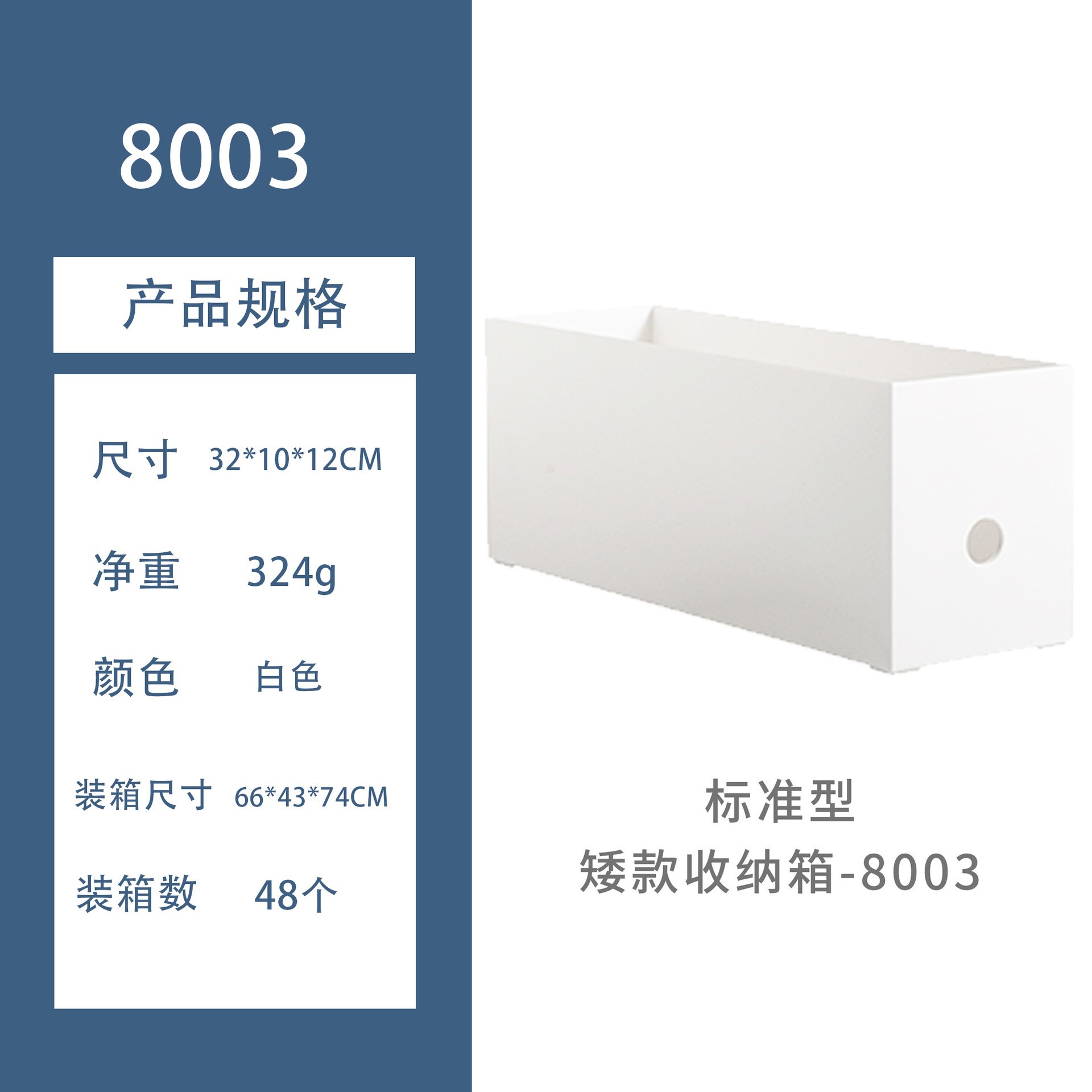 Caja de Almacenamiento Estándar Baja 8003
