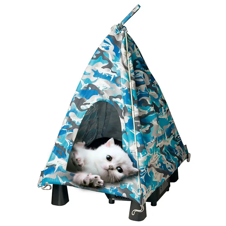 2023 Indoor House New Cat Dog Soft Tent Portable Pet Teepee Tent Warmer Cooler Pet Bed