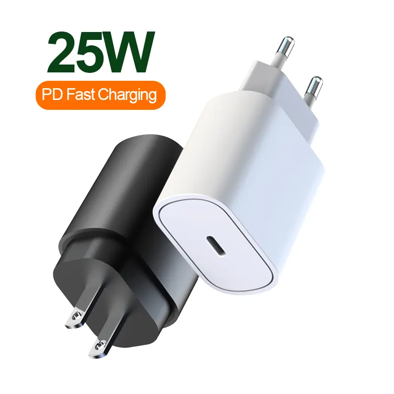 EU KR US Plug PPS usb type c fast charging adapter phone 25W PD travel charger for samsung Galaxy S21 S22 25w PD fast charging