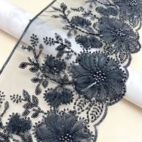 Motifs en dentelle perlée bohème sur mesure, grandes quantités, appliques en tulle pour marques de mode et robes de mariée