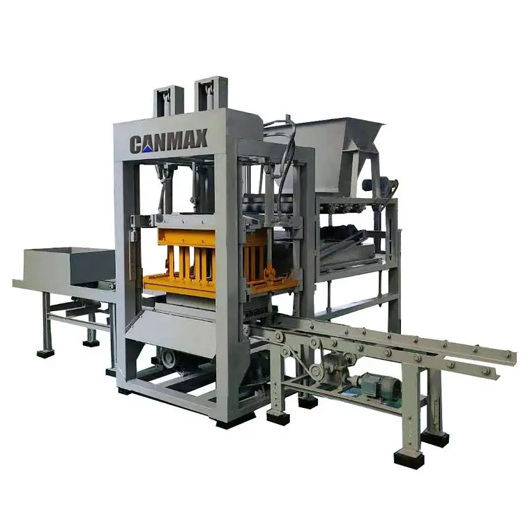 Prensa hidráulica de hormigón usada en Japón de alta calidad, máquina de bloques automática grande completa