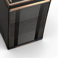 Module de refroidissement CPU à eau, dissipateur thermique à ailettes en laiton noir pour overclocking d'ordinateur