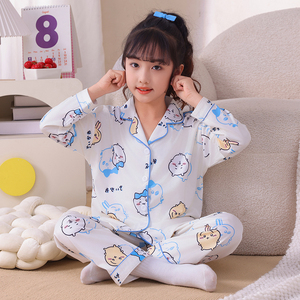 تخفيضات رائجة ملابس نوم للأطفال البنات بيجامات لطيفة للأطفال بتصميم شخصيات سانريو الكرتونية كيتي وكرومي ملابس منزلية للأطفال - Product Image 5