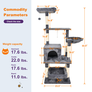 Wholesale <strong>Cat</strong> <strong>Tree</strong> House <strong>Cat</strong> <strong>Scratching</strong> <strong>Tree</strong> Climbing Sisal <strong>Cat</strong> <strong>Tree</strong> - Product Image 2