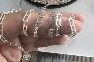 Chất Lượng Cao 925 Bạc Cáp Chuỗi '<span class=keywords><strong>8</strong></span>' Hình Dạng Vuông Dài Hình Chữ Nhật Thiết Kế Cho Tự Làm Đồ Trang Sức Làm Bán Buôn - Product Image 6