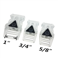Boucle lumineuse LED brevetée en plastique solide de luxe personnalisée à prix d'usine pour collier ou harnais pour animaux de compagnie, modèle C323S
