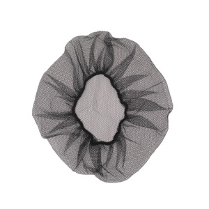 Redes de red de pelo redondo de cabeza negra de Chef para comida, redecillas de cocina, gorro desechable elástico suave negro, redecilla para el pelo - Product Image 2