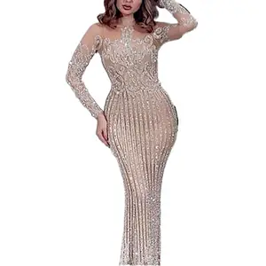 Wholesale Luxury Dress Women 2023 Sexy Backless Bling Dresses Women Formal Party Glittery Dress