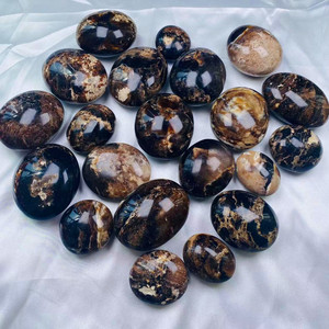 Cristaux de <span class=keywords><strong>pierres</strong></span> précieuses naturelles en gros en vrac <span class=keywords><strong>pierres</strong></span> d'énergie pierre de palmier opale noire cristaux de guérison artisanat pour la méditation - Product Image 2