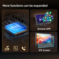 Autoradio universel rotatif Junsun 10,6 pouces, CarPlay sans fil pour Apple Android Auto, 4G WiFi, multimédia GPS, 1 2 Din IPS RDS