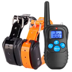 998DB Waterproof Shock Collar 330yds Remote Dog Training Collar with Beep/Vibration/Shock Electric E-collar for 2 dogs