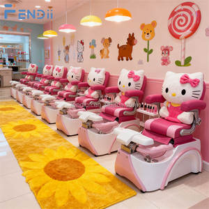 Sillón <span class=keywords><strong>de</strong></span> Pedicura Moderno para Niños, Color Rosa, con Respaldo Ajustable y sin Tuberías, para Uso en Salones <span class=keywords><strong>de</strong></span> <span class=keywords><strong>Uñas</strong></span> - Product Image 2
