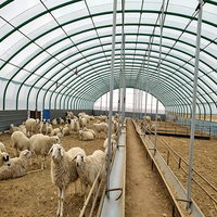 Bâtiment préfabriqué à structure en acier à grande portée et haute résistance pour l'élevage de bétail et de moutons, à faible coût, en promotion