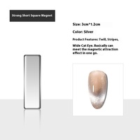 Outil magnétique 3-en-1 pour effet œil de chat, cylindre métallique fortement magnétique pour nail art UV, application multifonctionnelle de gel sur les doigts, fournitures pour ongles