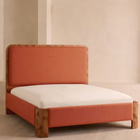 Neuheiten Sorgfältig Gefertigter Eichenholz-Bettrahmen Schlafzimmer-Set Komfortables Maßgefertigtes Einzigartiges Bett