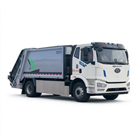 Camion compacteur électrique FAW 12 m³ zéro émission pour l'élimination des déchets ménagers urbains et l'assainissement