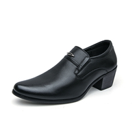 Chaussures de mariage pour homme, mocassins rehaussants en cuir pleine fleur, à enfiler, pour le printemps