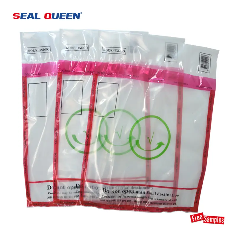 Aeroporto Duty Free Shop deposito borsa per il trasporto in plastica a prova di manomissione Enevlopes LDPE Duty Free Security Seal Bags