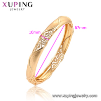 52393 xuping Bracelets élégants en or, vente chaude, plaqué or 18 carats, design ajouré, bracelet 2019