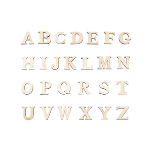 26 Pieces 1.8 Inch Capital Z Plywood <strong>Alphabet</strong> Letters Die <strong>Cut</strong> Multifunction Love Theme Holiday Decoration Unfinished Tabletop - Product Image 4