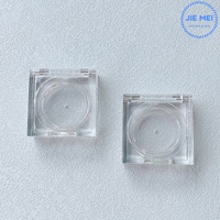JIE MEI – Pack de boîtes d'ombres à paupières transparentes d28 mm, boîte carrée simple vide, vente en gros, emballage de tubes de Palette d'ombres à paupières transparentes