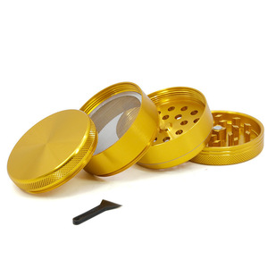 Molinillo de tabaco de aluminio con logotipo personalizado, suministros para tienda de humo, molinillo de aluminio con logotipo personalizado de 40mm, 50mm, 55mm, 63mm - Product Image 4