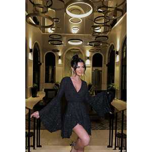 Robe de cocktail mini noire Caden - Product Image 2