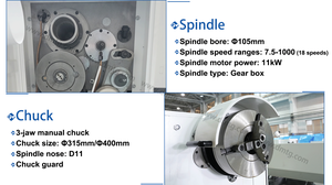 GT dmtg cw6280e/1500 nhiệm vụ nặng nề Máy tiện phổ máy tiện torno máy tiện để bán - Product Image 2