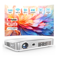 Mini projecteur portable WWT.T10, batterie intégrée 7800mAh, 1080P HD, 400 lumens ANSI, système Android 9.0