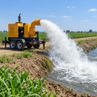 Camion pompe mobile à moteur diesel haute capacité pour l'irrigation agricole et la lutte contre les inondations d'urgence